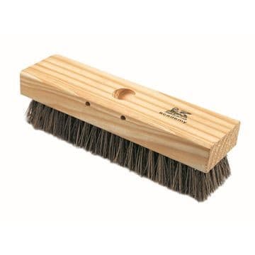 Academy Brushware Broom Deck Scrub W/ Brown Pvc Fibre Handle & Grip