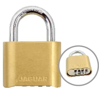 Sanlic Jaguar Padlock Combination Brass 30mm 3 Dial