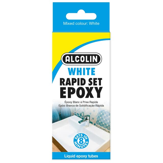 Alcolin Fast-Setting Epoxy Liquid White - 2 x 20g