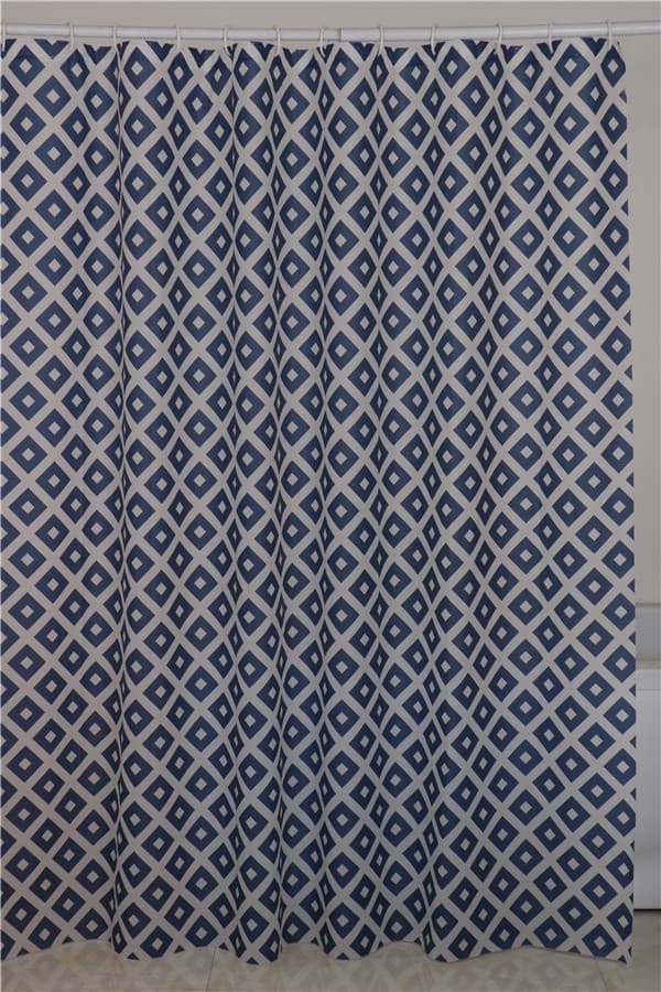 Bodie Navy Diamond Shower Curtain