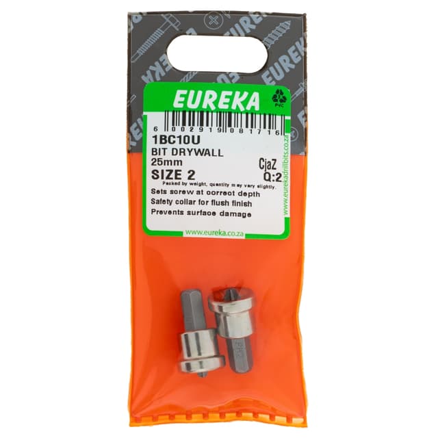 Eureka Drywall Bit 25mm Size 2 Q:2
