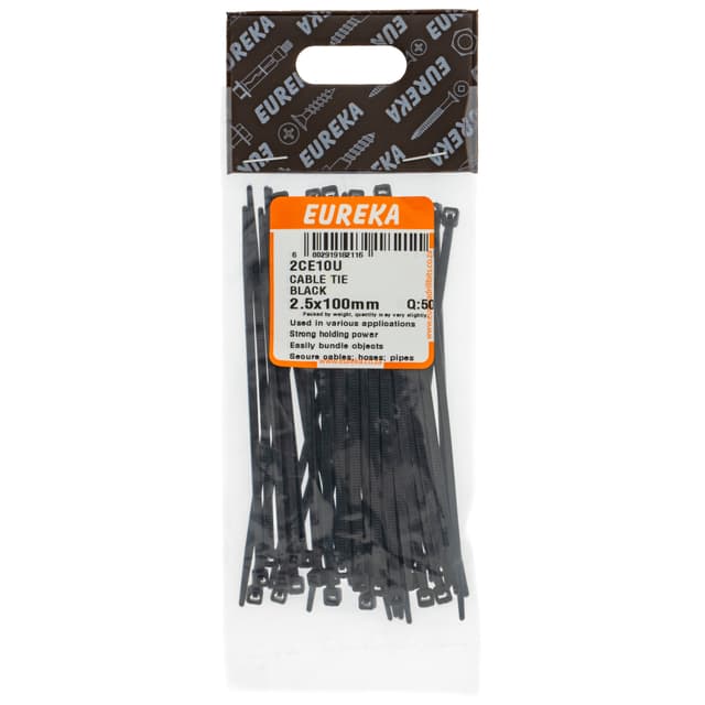 Eureka Home & General Tie Cable Black 2.5x100mm Q:50