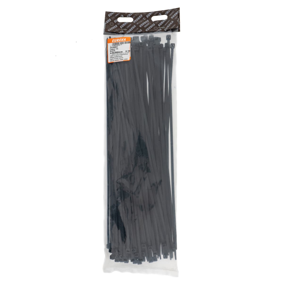 Eureka Home & General Tie Cable Black 4.8x390mm Q:100