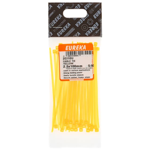 Eureka Home & General Tie Cable Yellow 2.5x100mm Q:50