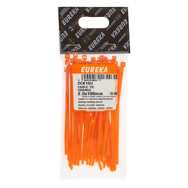 Eureka Home & General Tie Cable Orange 2.5x100mm Q:50