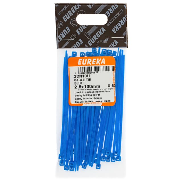 Eureka Home & General Tie Cable Blue 2.5x100mm Q:50