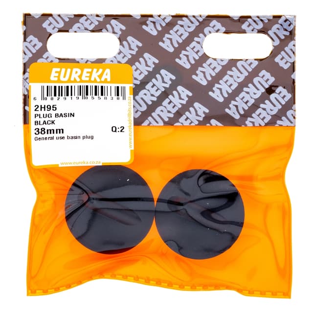 Eureka Home & General Plug Basin Black 38mm Q:2
