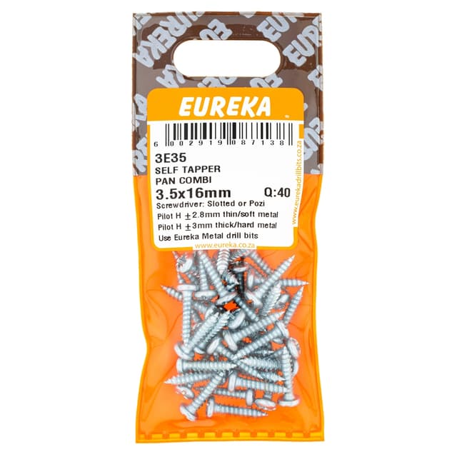 Eureka Metal Screw Self Tapper Pan Combi 3.5x16mm Q:40