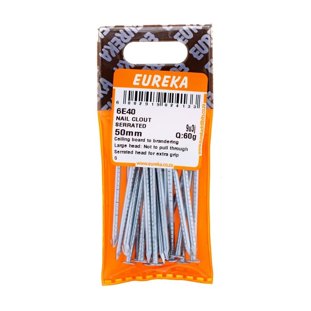 Eureka Nails Nail Clout Serrated 50mm Q:60g