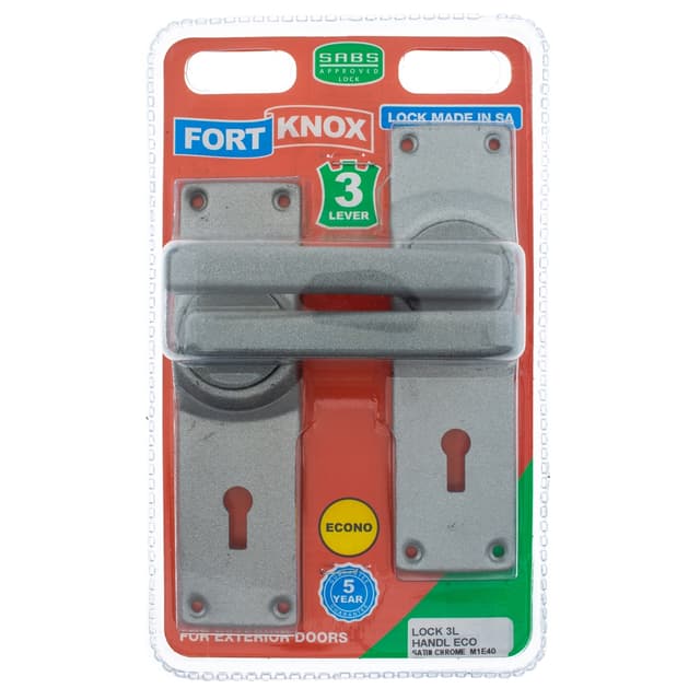Fort Knox Locks Lock 3l Handl Eco Satin Chrome Q:1