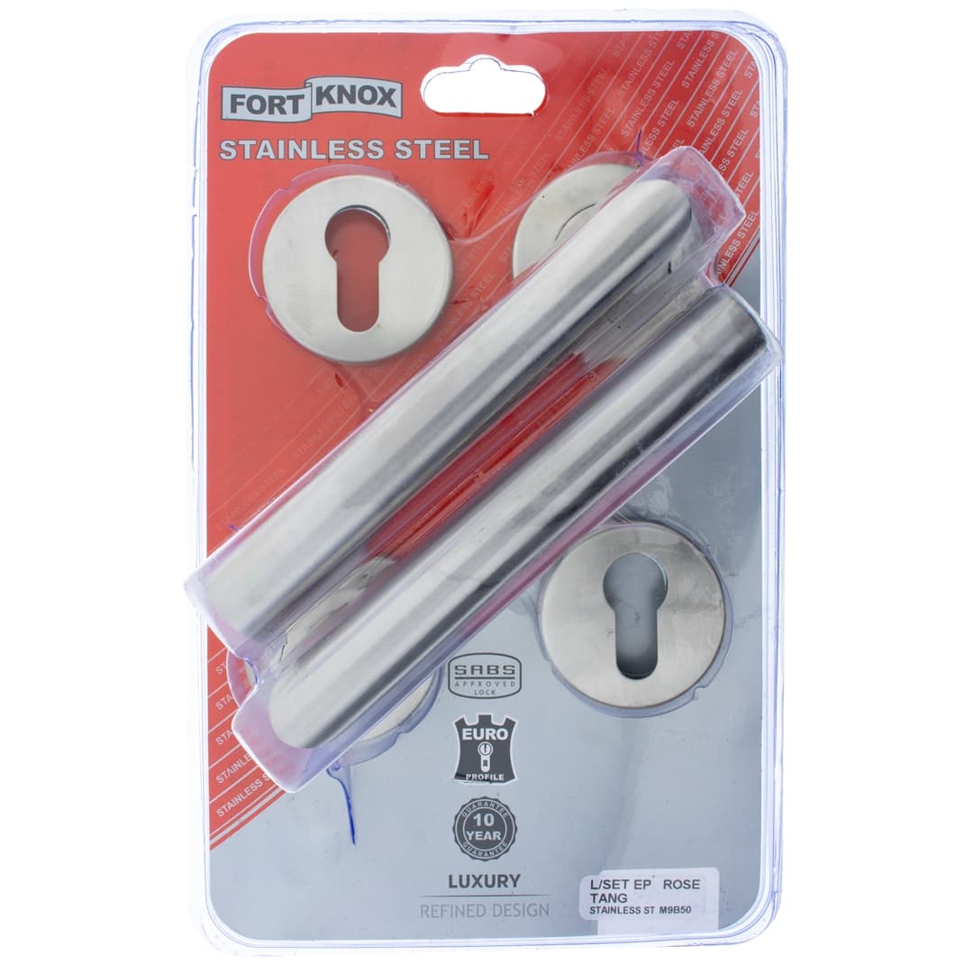 Fort Knox Locks Lockset Ep Rose Tang St/st Q:1