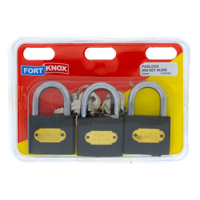 Fort Knox Padlocks Padlock Irn Key Alike 50mm Q:3
