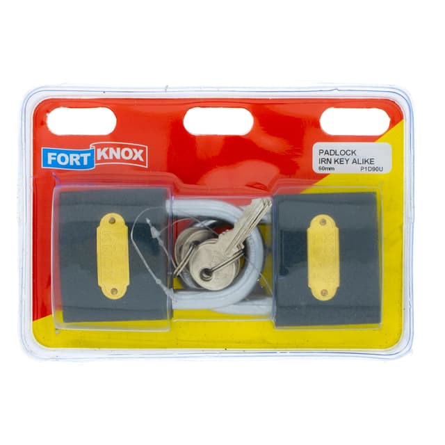 Fort Knox Padlocks Padlock Irn Key Alike 60mm Q:2