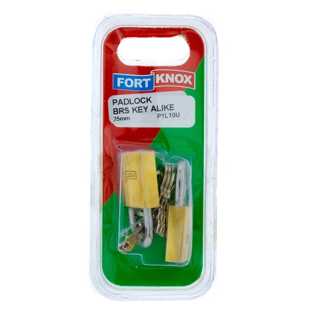 Fort Knox Padlocks Padlock Brs Key Alike 25mm Q:2