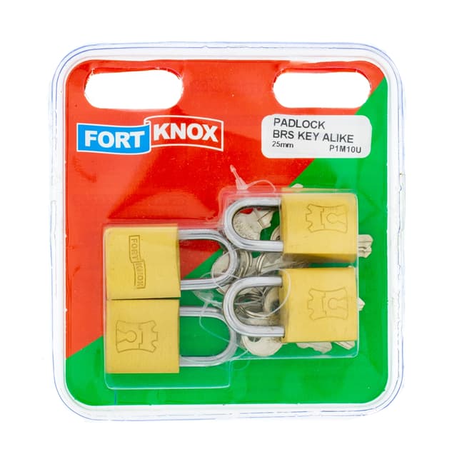 Fort Knox Padlocks Padlock Brs Key Alike 25mm Q:4