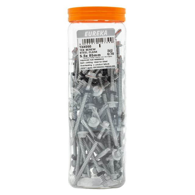 Eureka Roof & Metal Screw Tek Steel Clas4 5.5x 85mm Q:70