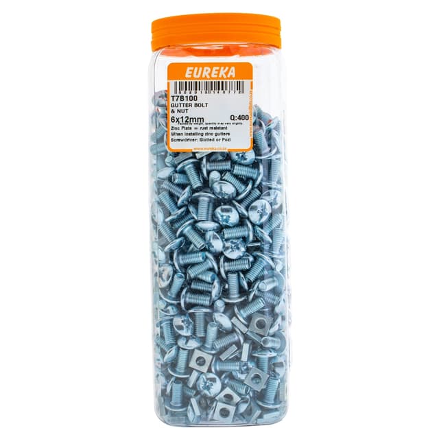 Eureka Nuts & Bolts Bolt Nut Gutter 6x 12mm Q:400