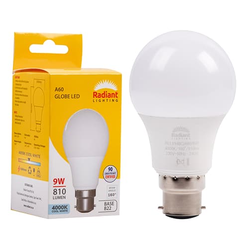 Radiant Eurolux Light Led A60 9w B22 4000k Box N