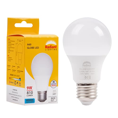 Radiant Eurolux Light Led A60 9w E27 6500k Box N