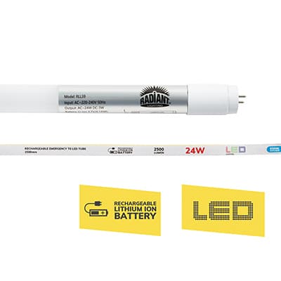 Radiant Eurolux Tube Rechargeable T8 24w Led G13 6500k 1500mm