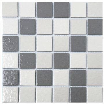 Falcon Tiling Decorative Mosaics Tile Mosaic Rustic Porc 300x300mm Mix Gry