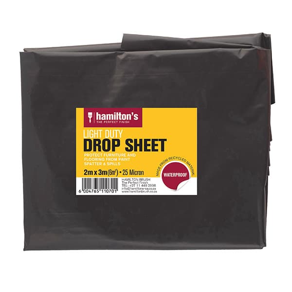 Hamiltons Dropsheet Sheet Drop Plastic 2m X 3m - 25mic