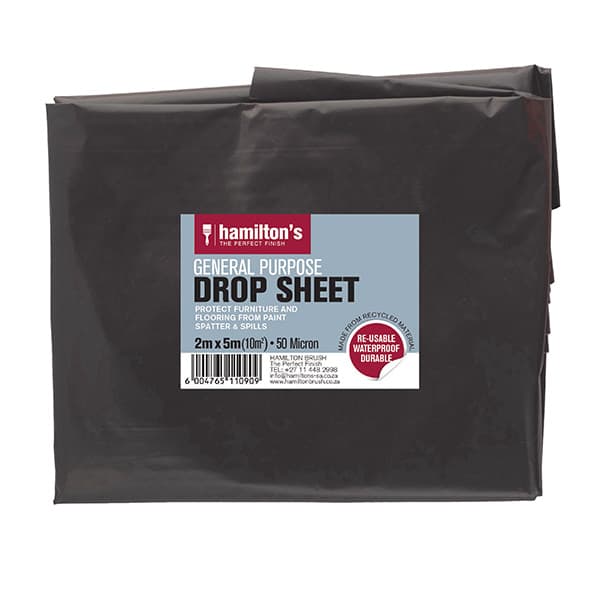 Hamiltons Dropsheet Sheet Drop Plastic 2m X 5m - 50mic