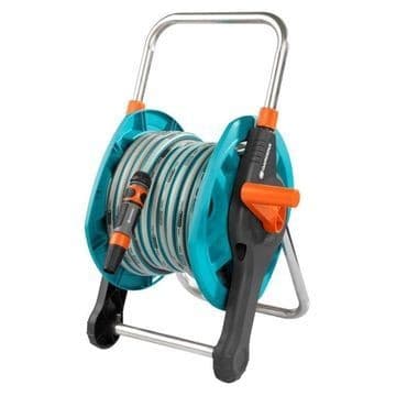 Gardena Water Management Hose Reel Set W/20m Classic Hose 13mm & Jet Nozzle