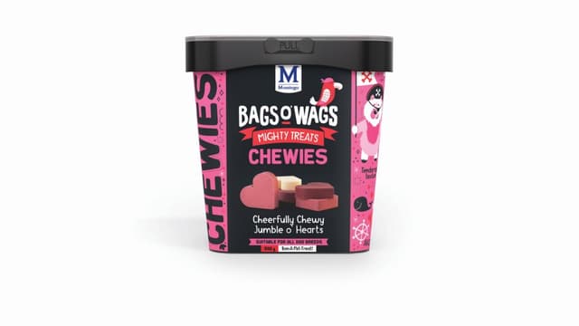 Montego Treats for Dogs Chewies Bags Jumble O' Hearts 500g