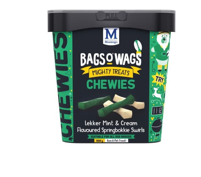 Montego Treats for Dogs Chewies Lekker Mint & Cream Swirls 500g