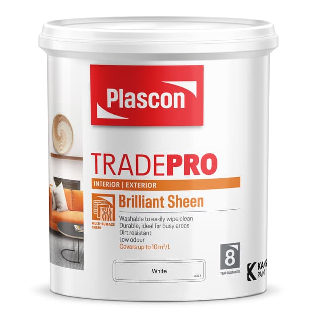 Plascon Tradepro Brilliant Sheen Paint Sheenwhite1l