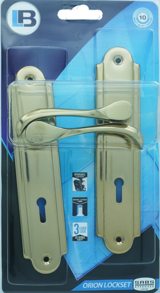 L&B Door Locks Lockset Decorative Orion 3l Bp Slim Line