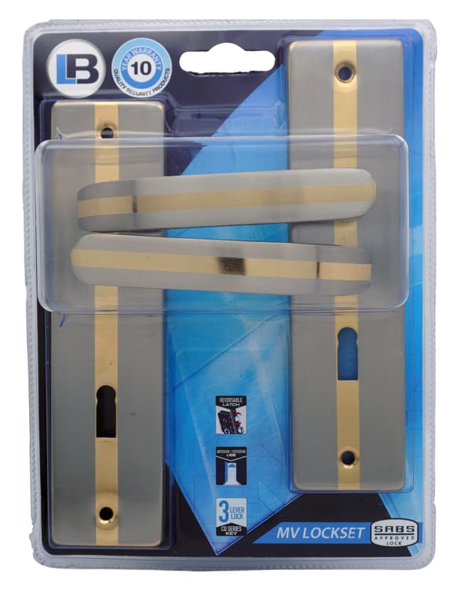 L&B Door Locks Lockset Decorative Mv 3l Mild Steel 3