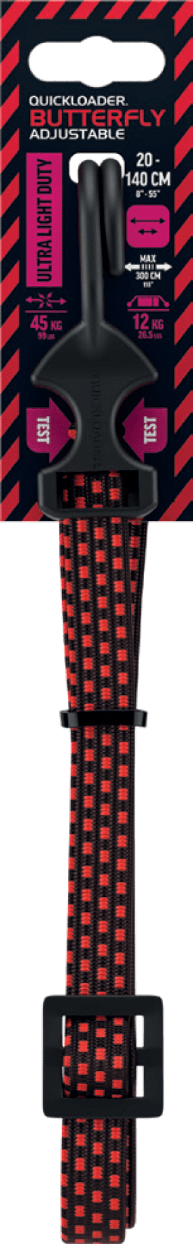 Quickloader QL Bungees and Strap Butterfly Bungee Flat Adjustable 45 Kg 140 Cm X 18 Mm
