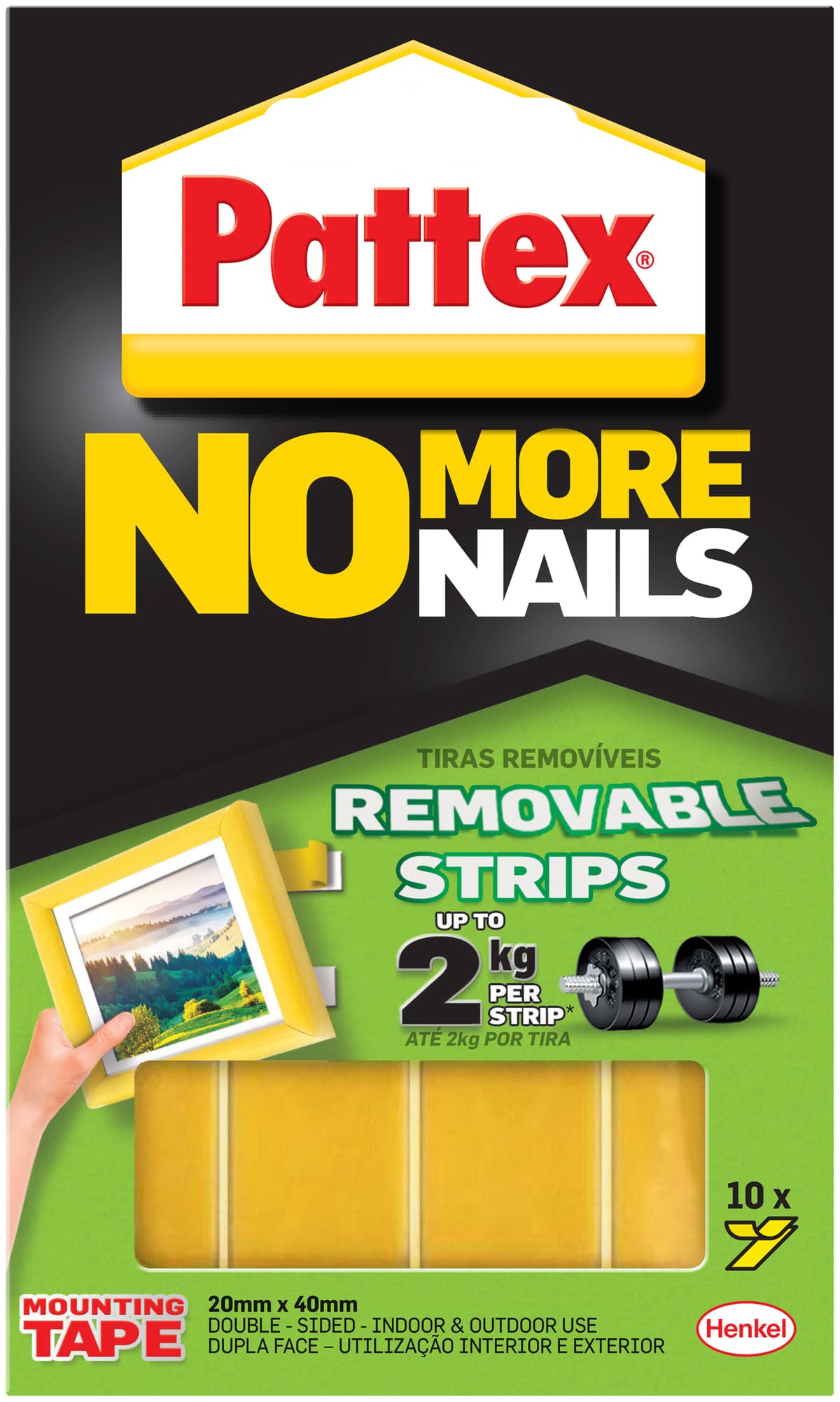 HENKEL Pattex No More Nails Removable Mounting Strips 2kg