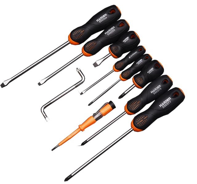 Harden Driving Screwdriver Set 10pcs Soft Handle