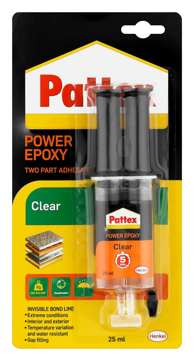 HENKEL Pattex Epoxy Clear Syringe 25ml Carded
