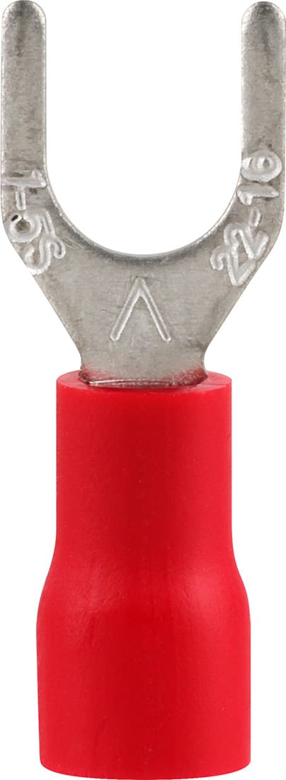 FAST Ironmongery Terminal Pre-ins Spade Red 5mm (25)