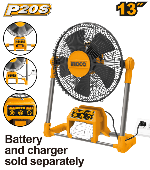 Ingco Skillcraft Fan Lithium-ion 20v 56x19x43cm