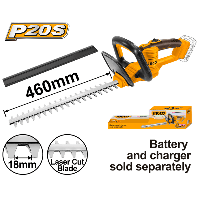 Ingco Trimmer Hedge 20v Lithium-ion 30x22x98cm