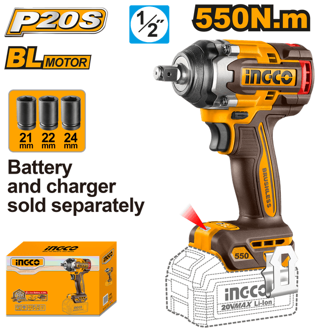 Ingco Wrench Impact 20v Lithium-ion
