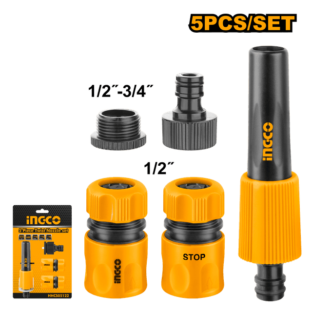Ingco Skillcraft Nozzle Set Twist 1/2" 5pcs