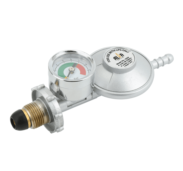ALVA Stingray Regulator Bull Nose With Pressure Gauge Silver