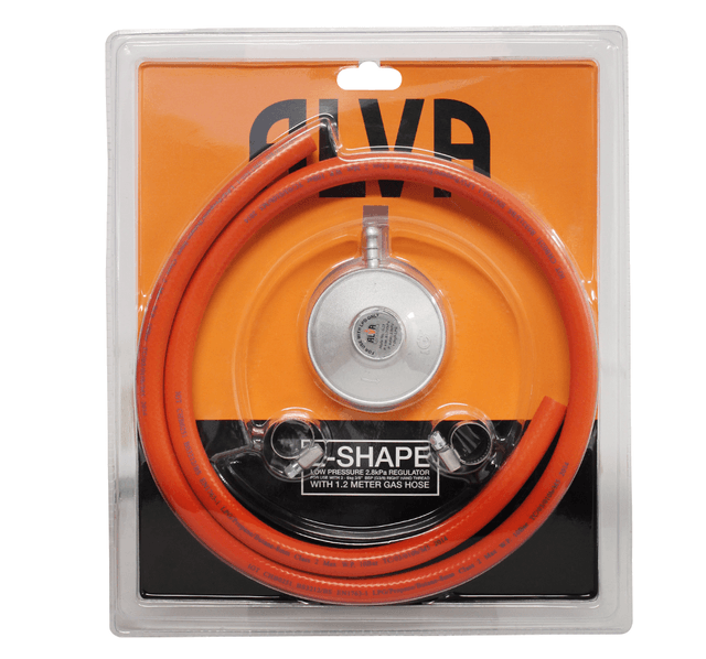 ALVA Stingray Hose & Regulator L-shape Blister Orange/silver