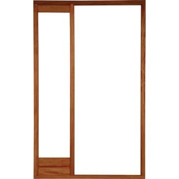 Winsters Frame Door Wood 55x80 Full Glass Sidelight S/land
