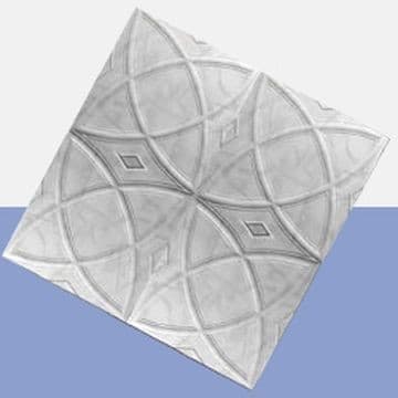 Upper Edge Ceiling Tile 2000 Poly Silver U/edge
