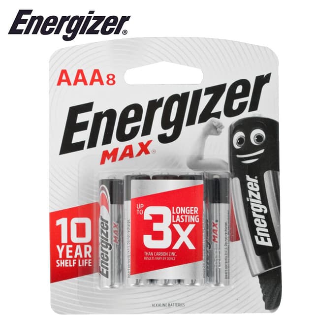 Energizer Max AAA Batteries (8 Pack)