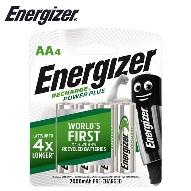 Energizer Rechargeable AA Batteries 2000mah (4 Pack)
