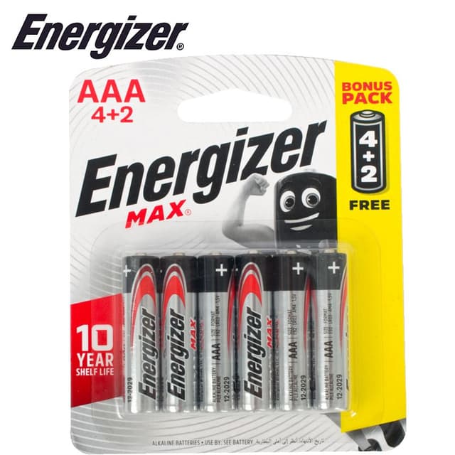 Energizer Max AAA Batteries (6 Pack)