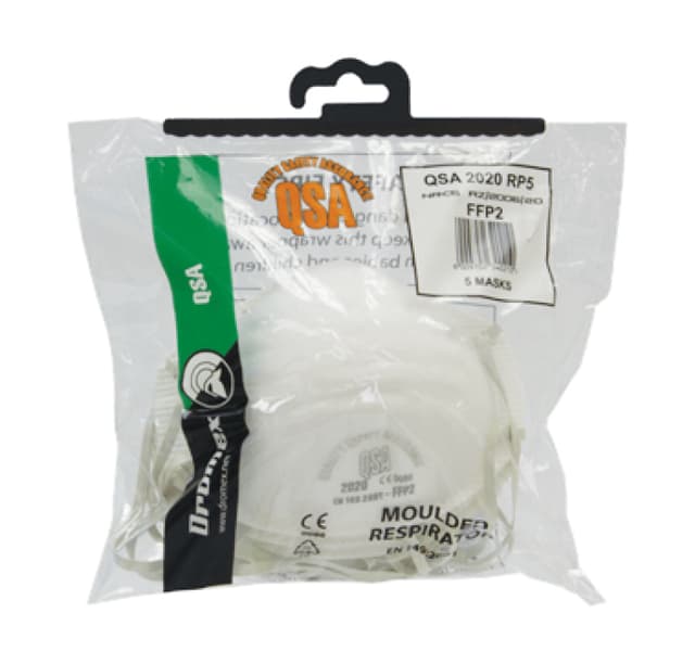 Dromex Respiratory Dust Mask Ffp2 Qsa 2020 (5pack)
